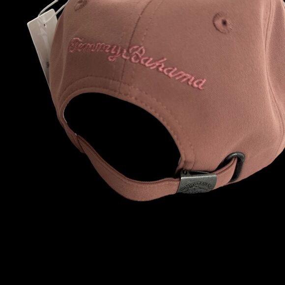 Tommy Bahama Spell Out Golf Snapback Hat Cap Men's OSFA Pink Marlin Fishing NEW - Picture 3 of 5